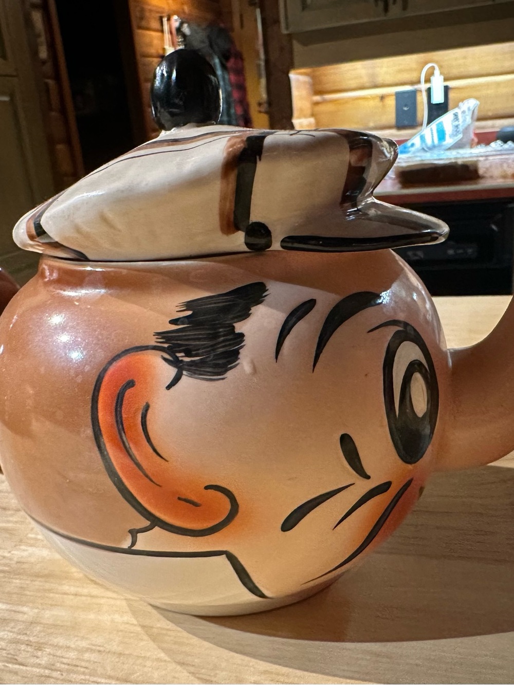 Vintage Wade England Hand Painted Character Teapot | Whimsical British Decor